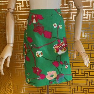 J. Crew Floral Cotton Pencil Skirt